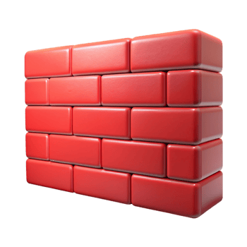 elegant bohemian Brick wall, red brick, textured surface with Transparent Background authentic png