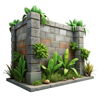 beautiful classic Graffiti Covered Wall with Vines Isolated Urban Style original png