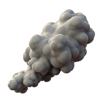magnificent rustic Gray Smoke Trail with Transparent Background Isolated detailed png