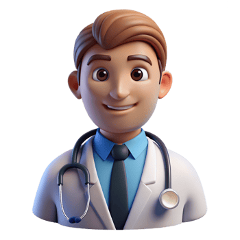 elegant unparalleled Doctor with stethoscope around neck, medical professional portrait, with Transparent Background png