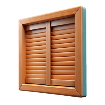 enchanting signature Window shutter, wooden, closed position with Transparent Background png