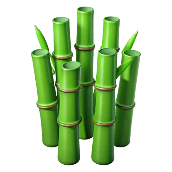 extraordinary abstract Green Bamboo Stalks Isolated Transparent Background exclusive png