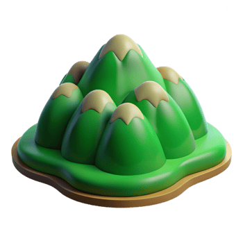 serene traditional Green Hills Transparent Background Terra Verde Terrain Isolated professional png