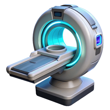 remarkable tropical Futuristic medical scanner, rotating sensors, digital display with Transparent Background authentic png