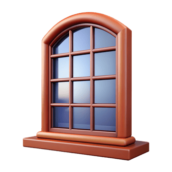 fascinating industrial Georgian window frame, multi-paned sash with Transparent Background sharp png