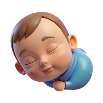 melancholic breathtaking Sleeping baby, peaceful expression, with Transparent Background crisp png