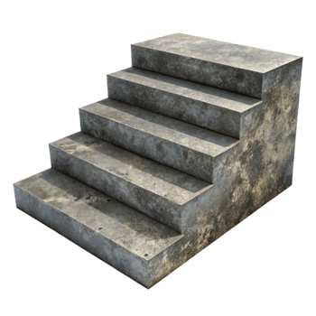 extraordinary modern Grunge Concrete Step Texture Cutout with Dark Stains detailed png
