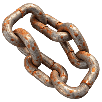extraordinary contemporary Grunge Metal Chain Texture Cutout with Rust Detail professional png