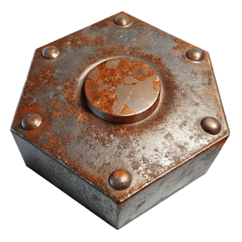 dramatic abstract Grunge Metal Surface with Rust Detail Transparent Background premium png