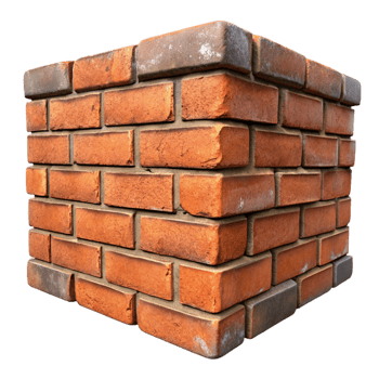 impressive creative Grungy Brick Wall Texture Isolated with Mortar Detail professional png