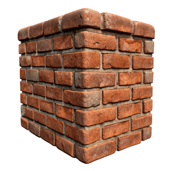 impressive minimalist Grungy Brick Wall Texture Isolated with Mortar Detail premium png