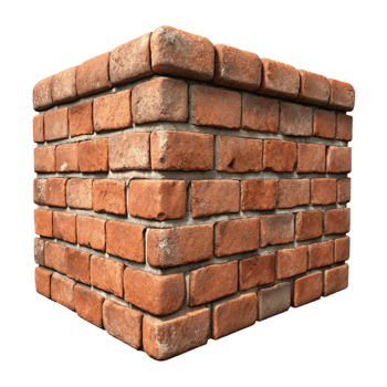 impressive minimalist Grungy Brick Wall Texture Isolated with Mortar Detail original png