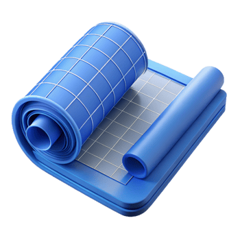 spectacular unforgettable Architectural blueprint, rolled up with Transparent Background png