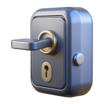dramatic dramatic Door lock, modern keyless entry with Transparent Background professional png