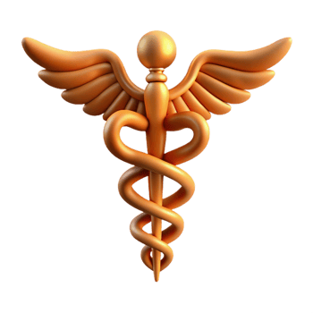 breathtaking unforgettable Caduceus, staff of Hermes, symbol of medicine with Transparent Background png