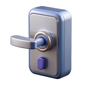 dramatic intense avant-garde Door lock, modern keyless entry with Transparent Background elite png