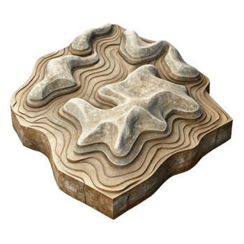 extraordinary contemporary Hand Drawn Topographic Sketch Transparent Background Rustic Style premium png
