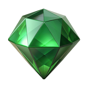 gorgeous coastal A single, polished gemstone, emerald green with Transparent Background gallery standard png