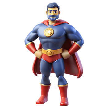 notable urban Powerful superhero, iconic costume, with Transparent Background ultra HD png