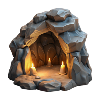 dramatic classic Hidden Depths Cave Cutout with Dramatic Lighting exclusive png