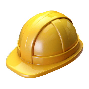 picturesque rustic Safety helmet, yellow construction hardhat with Transparent Background ultra HD png