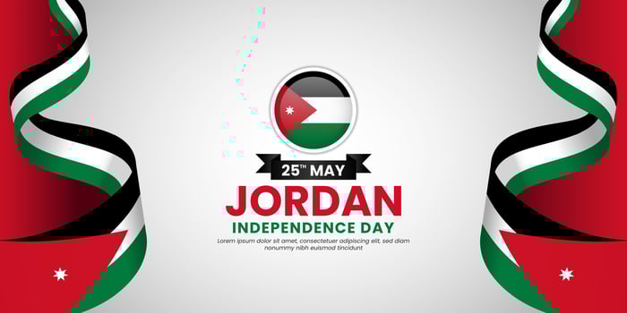 Jordan Independence Day. Happy National Holiday May 25 Background vector