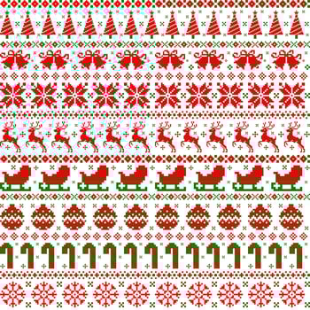 Christmas pattern background illustration, Christmas wallpaper download, high resolution sewing pattern for decoration, fabric pattern decoration, clothing, embroidery, Christmas holiday vector