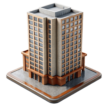 extraordinary artistic High Rise Building Cutout with Transparent Background and Modern Design original png