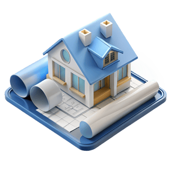 wonderful unforgettable House plan technical drawing, with Transparent Background png