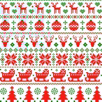 Christmas pattern background illustration, download Christmas wallpaper, high-resolution stitching pattern for decoration, fabric pattern decoration, clothes, embroidery, knitting, Christmas holiday. vector