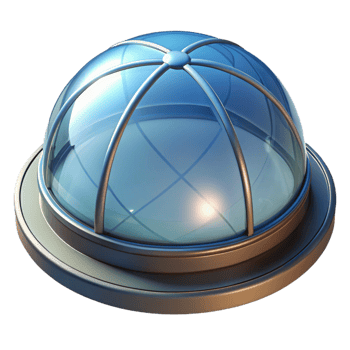 alluring geometric Skylight window, domed acrylic with Transparent Background high resolution png