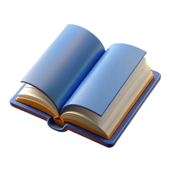 exceptional organic A single, open book with blank pages with Transparent Background authentic png