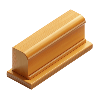 rare industrial Baseboard molding, simple wood trim with Transparent Background elite png