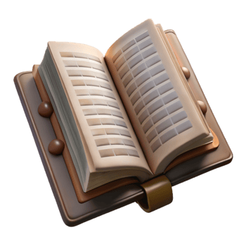 magnificent classic Hymn Book Isolated Open Pages Transparent Background genuine png