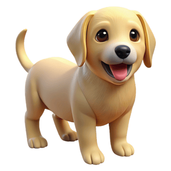 picturesque unforgettable Playful Golden Retriever puppy, head tilt, with Transparent Background png
