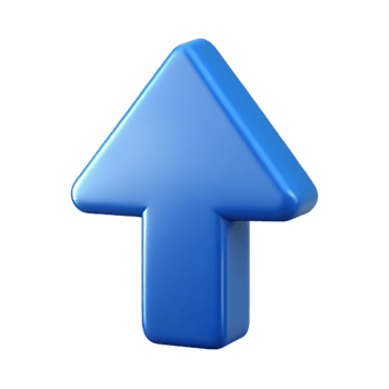 vibrant calm bohemian A stylized arrow icon pointing upwards with Transparent Background fine detail png
