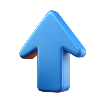 radiant standout A stylized arrow icon pointing upwards with Transparent Background png