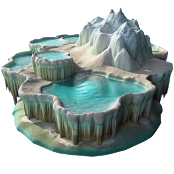 wonderful creative Icy Inlet Panorama with Transparent Background exclusive png