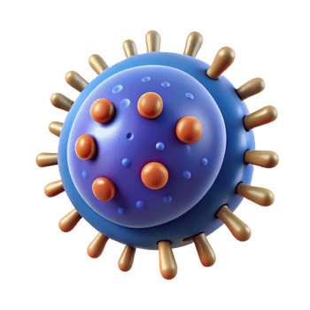 passionate captivating Hyper-specific, professional render of a single, bacteria cell, microscopic detail, isolated cutout with Transparent Background high resolution png