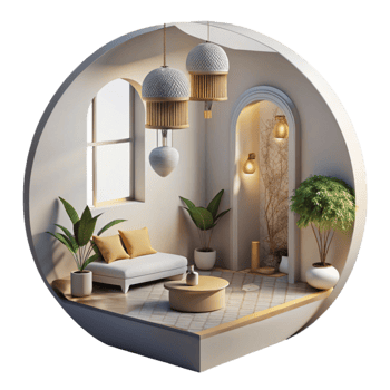 stunning traditional Interior Space with Light and Shadow Cutout genuine png