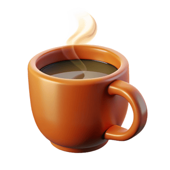 alluring industrial Coffee mug, steaming hot beverage, with Transparent Background elite png