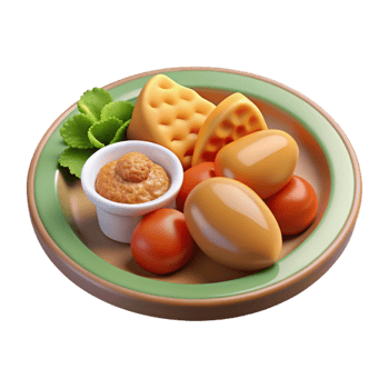 passionate picturesque Plate of food, appetizing meal, with Transparent Background expertly shot png