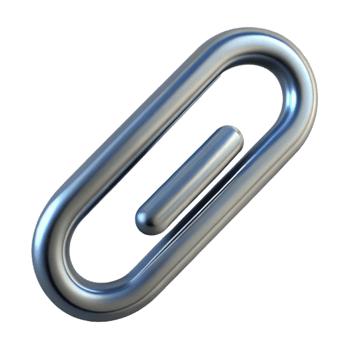 captivating intense victorian Concept art style, hyper-specific isolated cutout of a single steel paperclip with Transparent Background genuine png