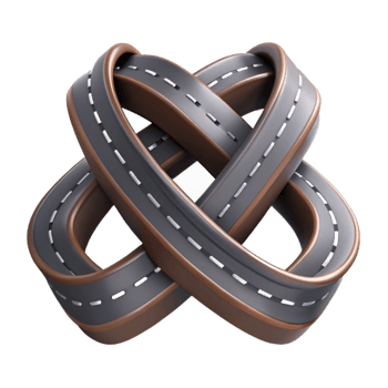 elegant contemporary Intertwined Roads Diverging Directions Transparent Element premium png