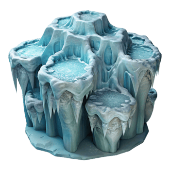 impressive artistic Intricate Gelid Grotto Ice Patterns Transparent professional png