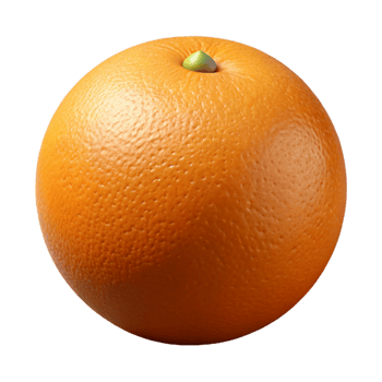 picturesque rustic Photorealistic, ultra-detailed isolated cutout of a single orange Isolated cutout with Transparent Background top-tier png