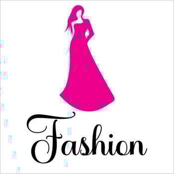 Fashion logo design dress fashion Premium beauty women's dress art fashion logo design illustration vector