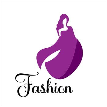 Fashion logo design dress fashion Premium beauty women's dress art fashion logo design vector