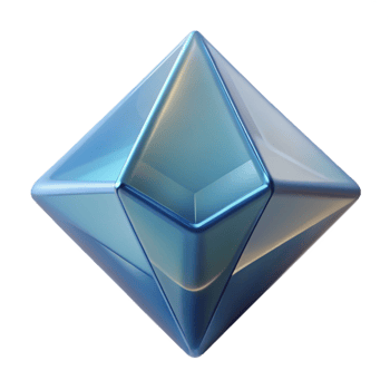 breathtaking minimalist A single, translucent geometric shape, with Transparent Background genuine png