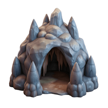 beautiful minimalist Iridescent Cave Walls Isolated with Detailed Texture genuine png